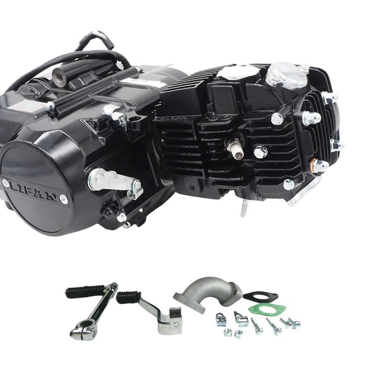 Lifan 50cc Motorblok zwart - Manueel - 4 Versnellingen kick start. Dax,. (49cc)