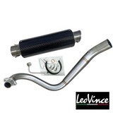 Carbon exhaust Leovince stainless steel with removable DB killer Dax and others