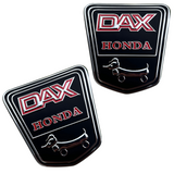 Funny-dog Dax honda frame stickers black - silver - red - 2 pieces