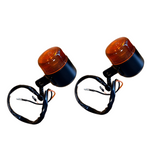 Pinkers / Flashing lights Dax Black with orange Lens 12V lamp (2 pieces)