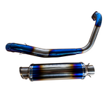 Dax and Monkey exhaust with blue flame effect underlying