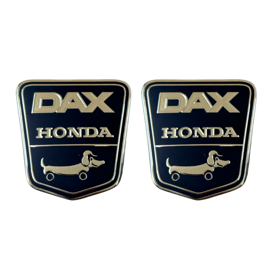 Funny-dog Dax Honda frame stickers black - silver - red - 2 pieces 