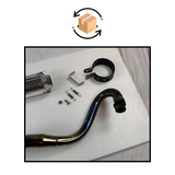 NHRC exhaust chrome - second-hand exhaust with some accessories 