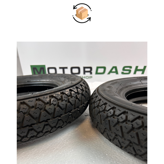 Zwei Michelin S83 3.50 x 10 Zoll Reifen - gebraucht 