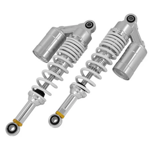 Shock absorbers / rear springs 330mm silver - adjustable 