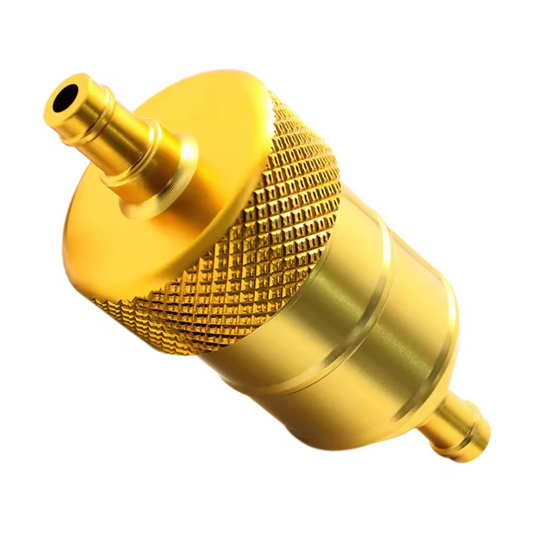 Gasoline filter silver-colored aluminum for 6mm cables 