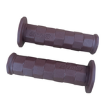 Rubber grips dark brown for 22mm diameter handlebars - L & R 