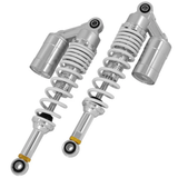 Rear springs / shock absorbers 285mm set - black and silver colored 