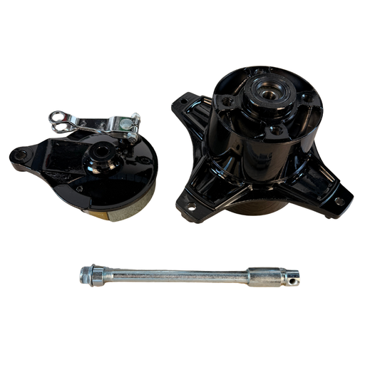 Complete rear hub for Dax for 4-hole sprocket - chrome 