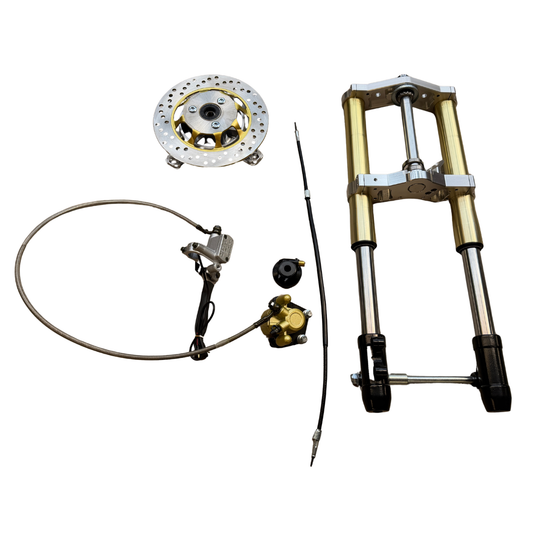 Dax complete USD front fork 45mm gold including accessories - length 650mm 