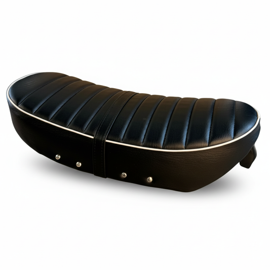 Low seat for Dax 2.5 and 3.5 liter Dax - Japanese style black with white border 