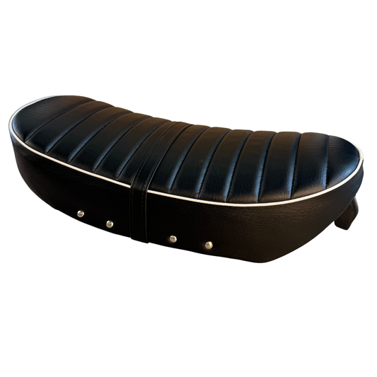 Laag zadel voor Dax 2,5 en 3,5 liter Dax - Japanse stijl zwart met witte rand