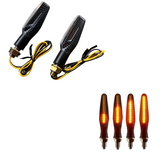 LED Indicators / Indicators Carbon with scroll effect 2 pieces