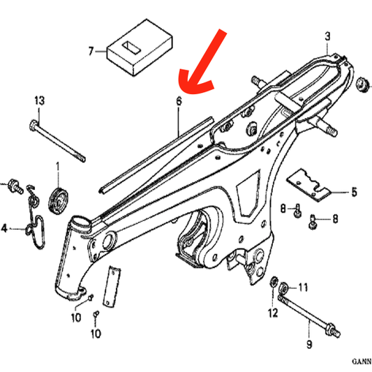 Chrome Frame Bar for Honda Dax/Skyteam (On Top of the Frame)