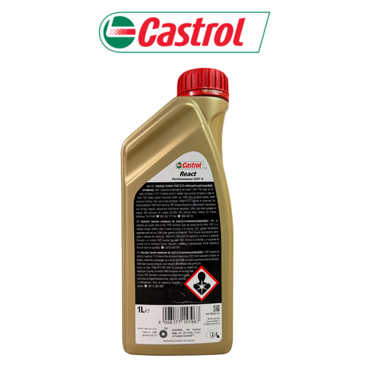 Liquide de frein Castrol React Performance DOT4 1 litre 