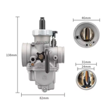 Nibbi PE24 Vergaser mit Spigot-Gummianschluss - grau 