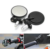 Universal handlebar mirrors black (two pieces)