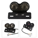 double LED rear light universal with built-in indicators - smoked glass