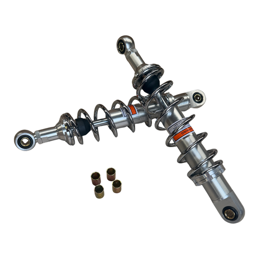 Achterveren / schokdempers zilver - CNC 320mm set met 6 spoelen