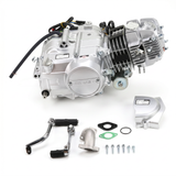 Zongshen 125cc motorblok – elektrisch + kickstart (zilver)