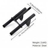 Gabel-H-Stück für Honda und Dax-/CT70-Replika-Modelle, Nachbau – Satin-Schwarz