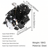 Lifan 50cc kompletter Motorblock schwarz für Mash, Cobra, Orion, Masaï..
