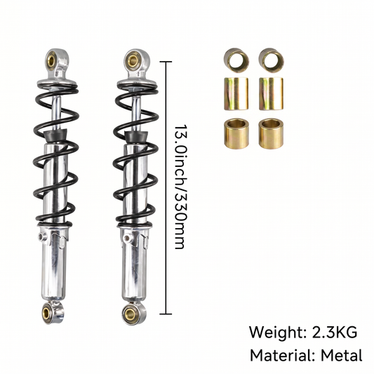 Amortisseurs arrière chrome/noir 330mm réglables pour Dax 