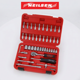 Neilsen - 46-teiliger Steckschlüssel- und Bitset – 1/4" Chrom-Vanadium 