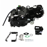 Zongshen 125cc motorblok – elektrisch + kickstart (zwart)