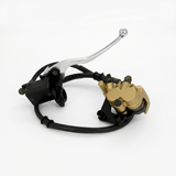 Standard 2-piston brake caliper set with brake line and brake pump 