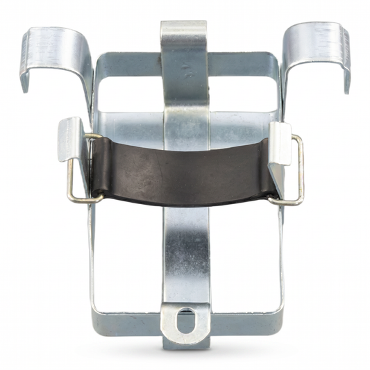 Support de batterie Dax pour batterie 12 volts couleur chrome 