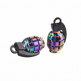 Ventilkappenset aus zwei Stück Multicolor aus Aluminium 