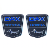 Autocollants cadre Funny-dog Dax honda noir - argent - rouge - 2 pièces 