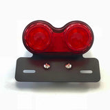 Double universal rear light red LEDs with built-in indicators