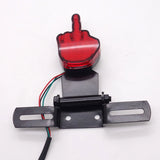 Universal red rear light Middle finger (with brake light and license plate holder)