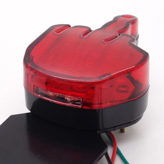 Universal red rear light Middle finger (with brake light and license plate holder)