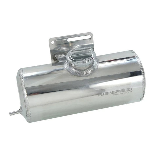 Kepspeed side tank extra fuel tank 1L round. Left side silver